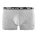 Lot de 4 Boxers homme Coton Noir/Gris/Gris foncé Uni - Umbro