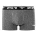 Lot de 4 Boxers homme Coton Noir/Gris/Gris foncé Uni - Umbro