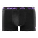 Lot de 4 Boxers homme Coton Noir/Gris/Gris foncé Uni - Umbro