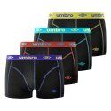 Lot de 4 Boxers homme Coton Noir Uni - Umbro