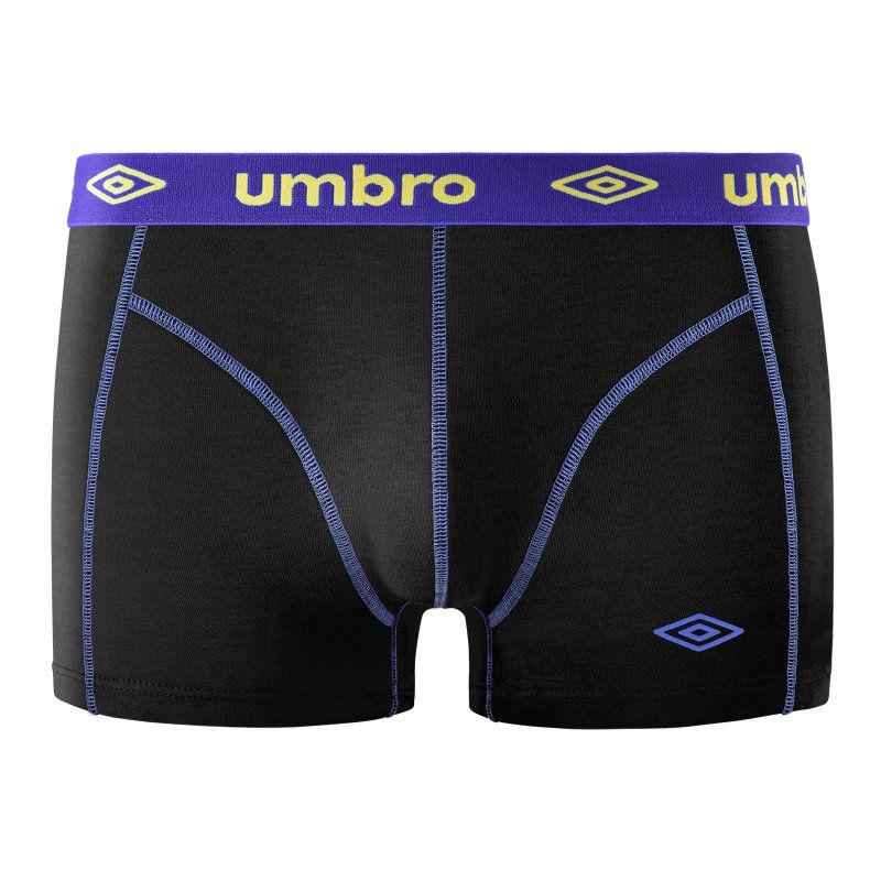 Lot de 4 Boxers homme Coton Noir Uni - Umbro