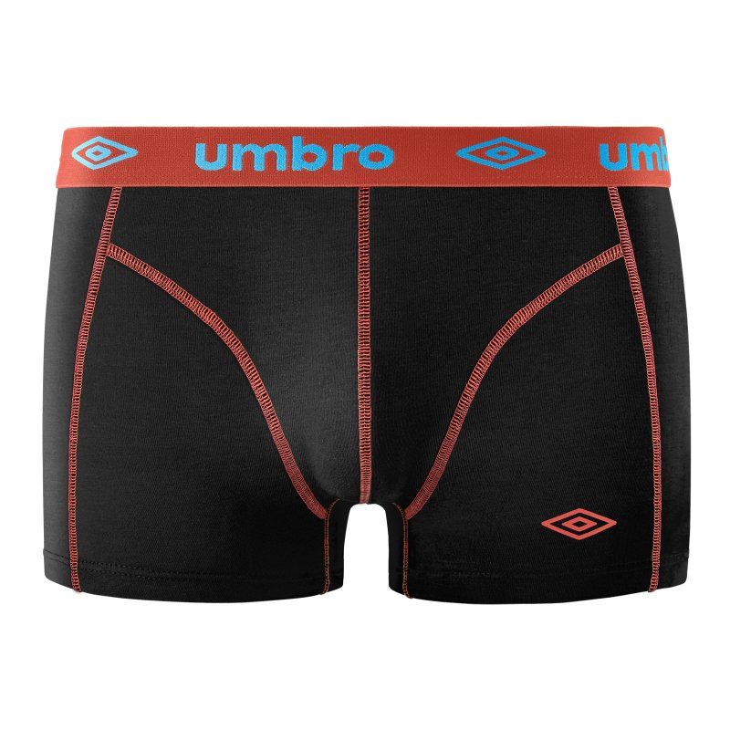 Lot de 4 Boxers homme Coton Noir Uni - Umbro