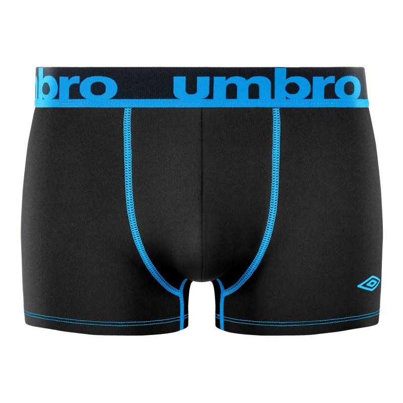 Lot de 6 Boxers homme Polyester Noir/Gris/Bleu/Rouge Uni - Umbro