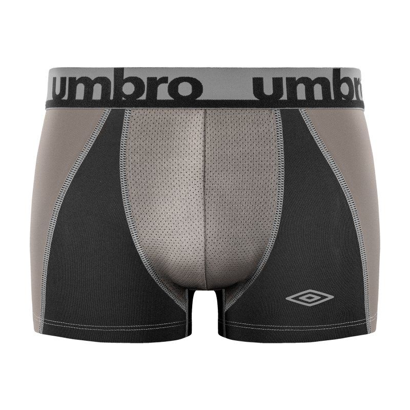 Lot de 6 Boxers homme Polyester Noir/Gris/Bleu/Rouge Uni - Umbro