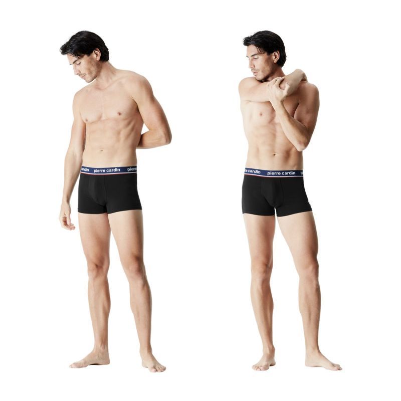LOT DE 2 Boxer Sous-vêtements Homme BCX2FRAS2 Noir et Marine