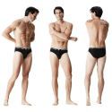 Lot de 3 Slips homme Coton Noir Uni - Pierre Cardin