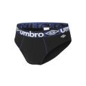 Lot de 4 Slips homme Coton Noir Uni - Umbro