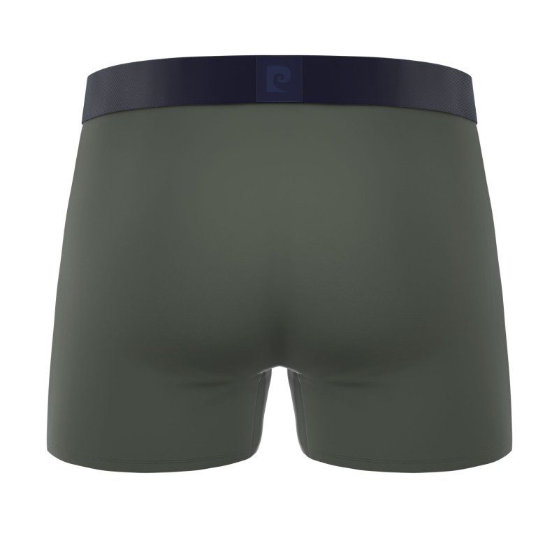 Lot de 3 Boxers homme Coton Noir/Bleu/Vert Uni - Pierrecardin