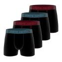 Lot de 4 Boxers homme Modal / Viscose Noir/Bleu/Rouge Uni - Pierrecardin