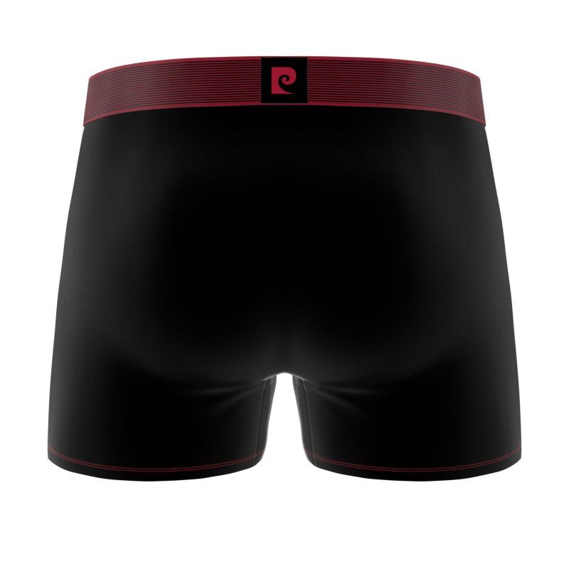 Lot de 4 Boxers homme Modal / Viscose Noir/Bleu/Rouge Uni - Pierrecardin