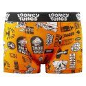 Lot de 4 Boxers Enfnat Coton Confort, Respirant, Stretch Bugs Bunny, Taz, Daffy Duck Imprimé Orange/Blanc/Jaune/Noir Imprimé - L