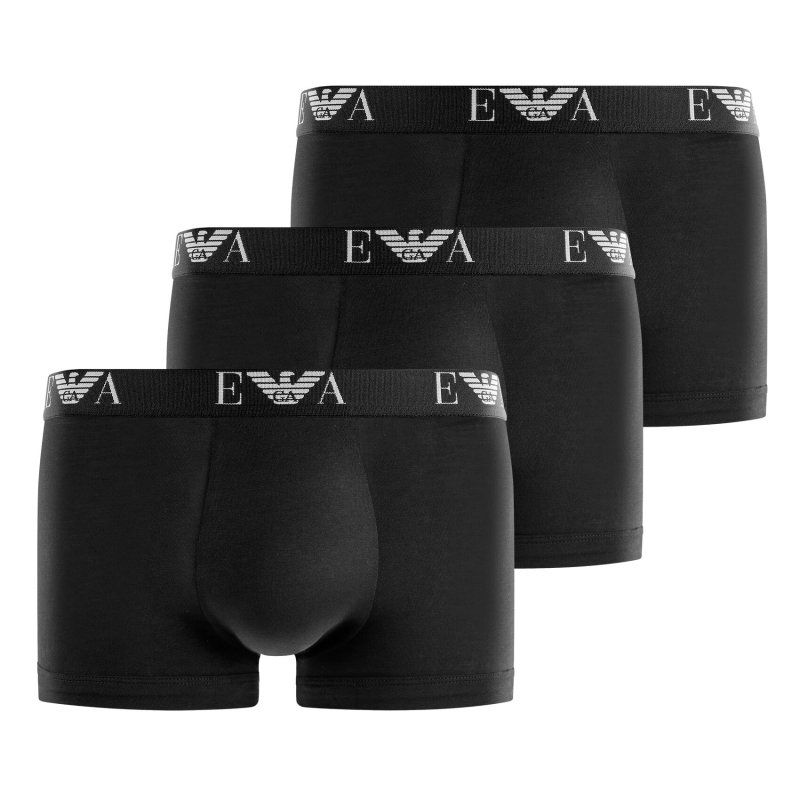 Lot de 3 Boxers homme Coton Noir/Blanc - Emporio Armani