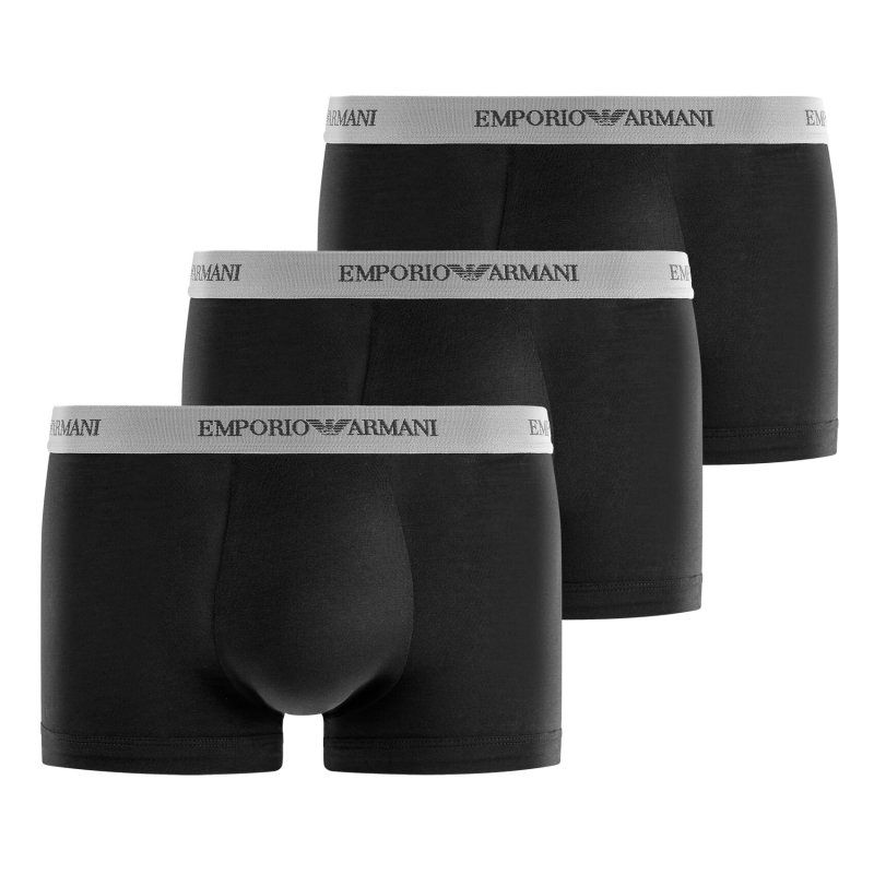 Lot de 3 Boxers homme Coton Noir/Gris - Emporio Armani