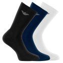 Lot de 3 Paires de Chaussettes homme Tennis Noir/Bleu/Blanc - Emporio Armani