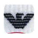 Lot de 3 Paires de Chaussettes homme Tennis Blanc/Noir - Emporio Armani