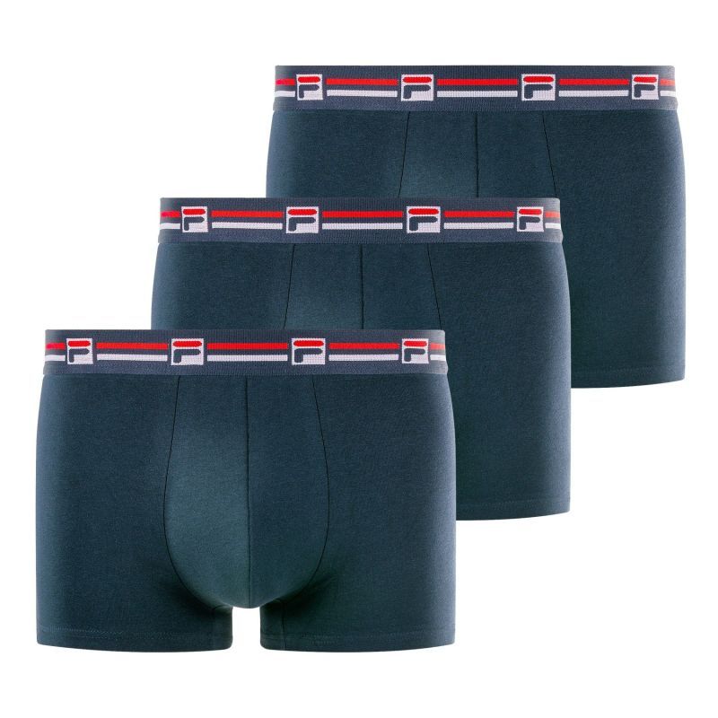Lot de 3 Boxers homme Coton Bleu Marine Uni - Fila