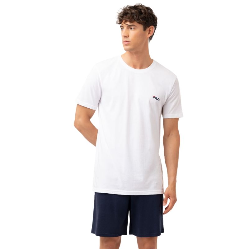 Pyjama Blanc homme coupe Regular Col rond Uni - Fila