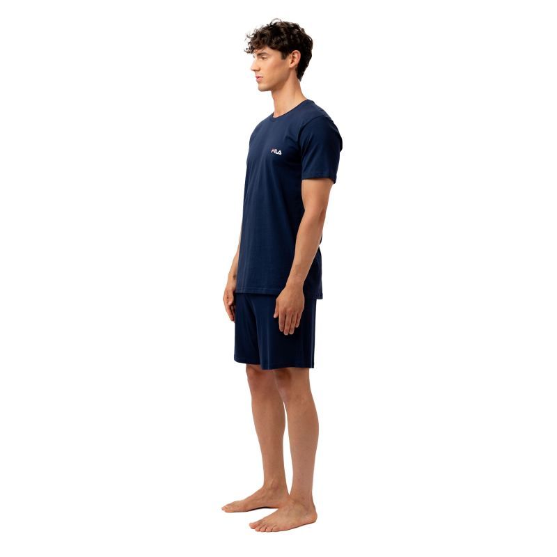 Pyjama Bleu homme coupe Regular Col rond Uni - Fila