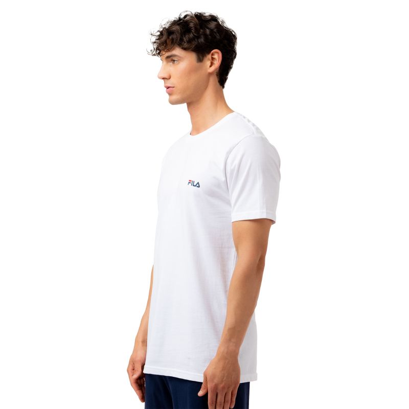 Tee Shirt Blanc homme coupe Régular Col rond Uni - Fila
