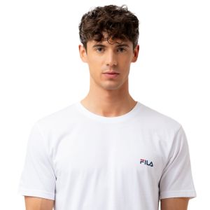 Tee Shirt Blanc homme coupe Régular Col rond Uni - Fila