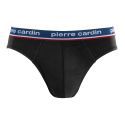 Lot de 4 Slips homme Coton Noir Uni - Pierre Cardin