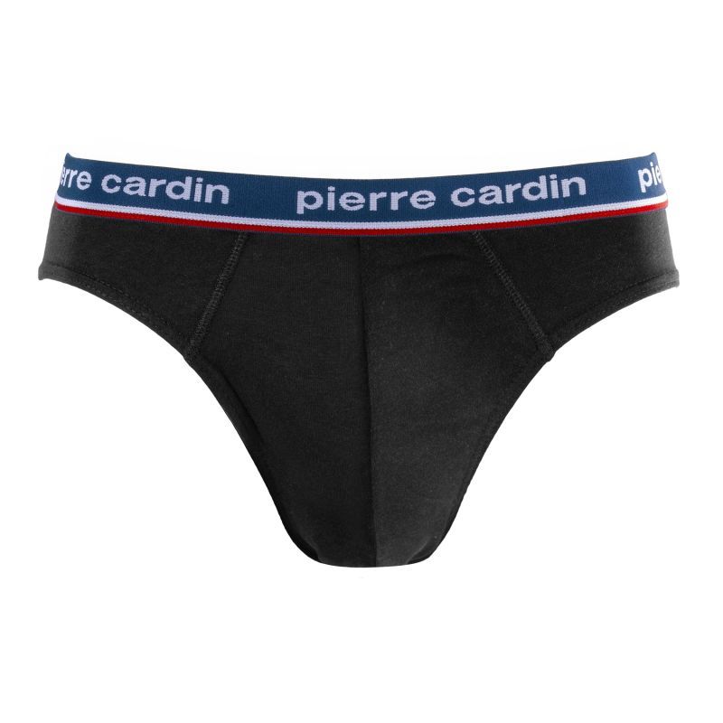 Lot de 4 Slips homme Coton Noir Uni - Pierre Cardin