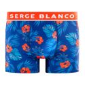 Lot de 3 Boxers homme Polyester Bleu/Rouge/Noir/Blanc Imprimé - Serge Blanco