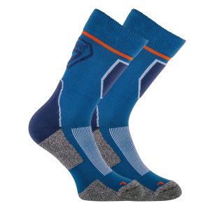 Chaussettes de Randonnée Trekking 430 Technology Bleu/Orange Chaussettes de Randonnée Trekking 430 Technology Bleu/Orange