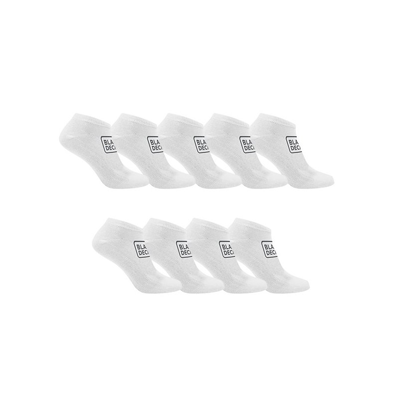 Lot de 9 Paires de Chaussettes homme Socquettes Travail Blanc/Noir Uni - Black & Decker