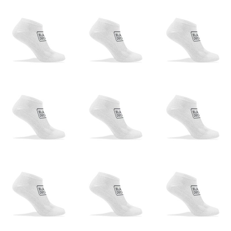 Lot de 9 Paires de Chaussettes homme Socquettes Travail Blanc/Noir Uni - Black & Decker