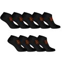 Lot de 9 Paires de Chaussettes homme Socquettes Travail Noir/Orange Uni - Black & Decker