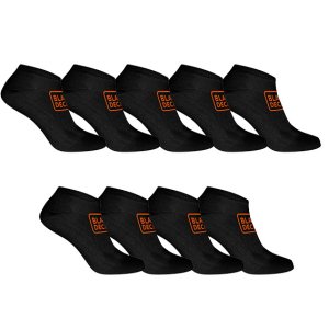 Lot de 9 Paires de Chaussettes homme Socquettes Travail Noir/Orange Uni - Black & Decker