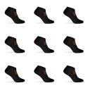Lot de 9 Paires de Chaussettes homme Socquettes Travail Noir/Orange Uni - Black & Decker