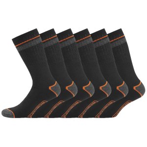 Lot de 6 Paires de Chaussettes homme Courtes Travail Noir Imprimé - Facom