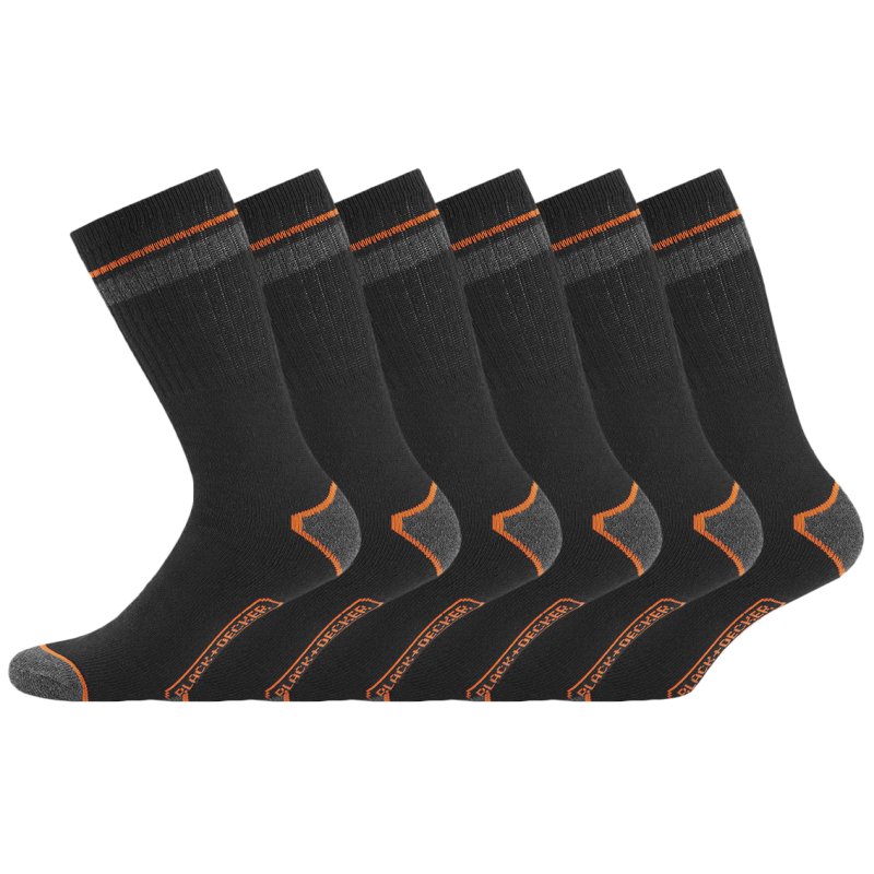 Lot de 6 Paires de Chaussettes homme Courtes Travail Noir Imprimé - Facom