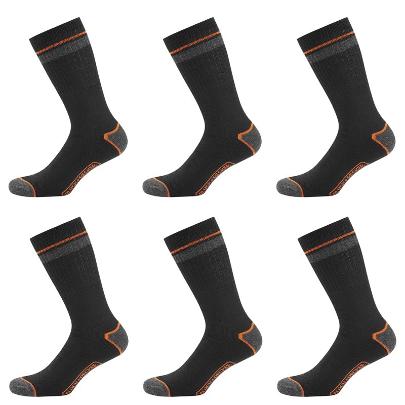 Lot de 6 Paires de Chaussettes homme Courtes Travail Noir Imprimé - Facom