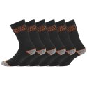 Lot de 6 Paires de Chaussettes homme Tennis Travail Noir Uni - Black & Decker