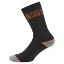 Lot de 6 Paires de Chaussettes homme Tennis Travail Noir Uni - Black & Decker