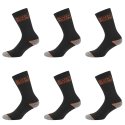 Lot de 6 Paires de Chaussettes homme Tennis Travail Noir Uni - Black & Decker