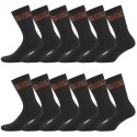Lot de 12 Paires de Chaussettes homme Tennis Travail Noir/Orange Uni - Black & Decker