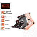 Lot de 12 Paires de Chaussettes homme Tennis Travail Noir/Orange Uni - Black & Decker