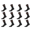 Lot de 12 Paires de Chaussettes homme Tennis Travail Noir/Orange Uni - Black & Decker