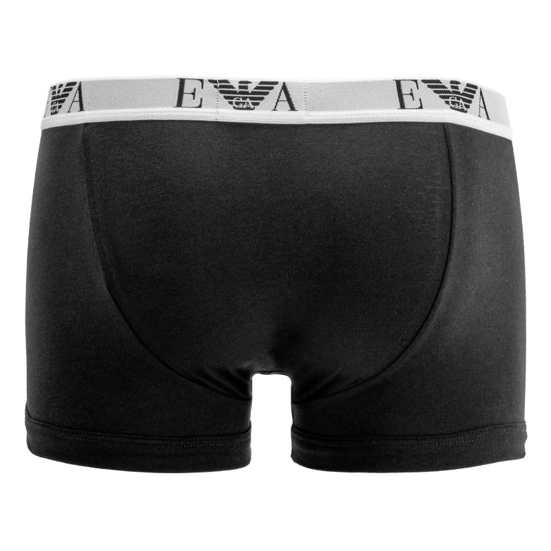 Lot de 3 Boxers homme Coton Noir/Blanc Uni - Emporio Armani