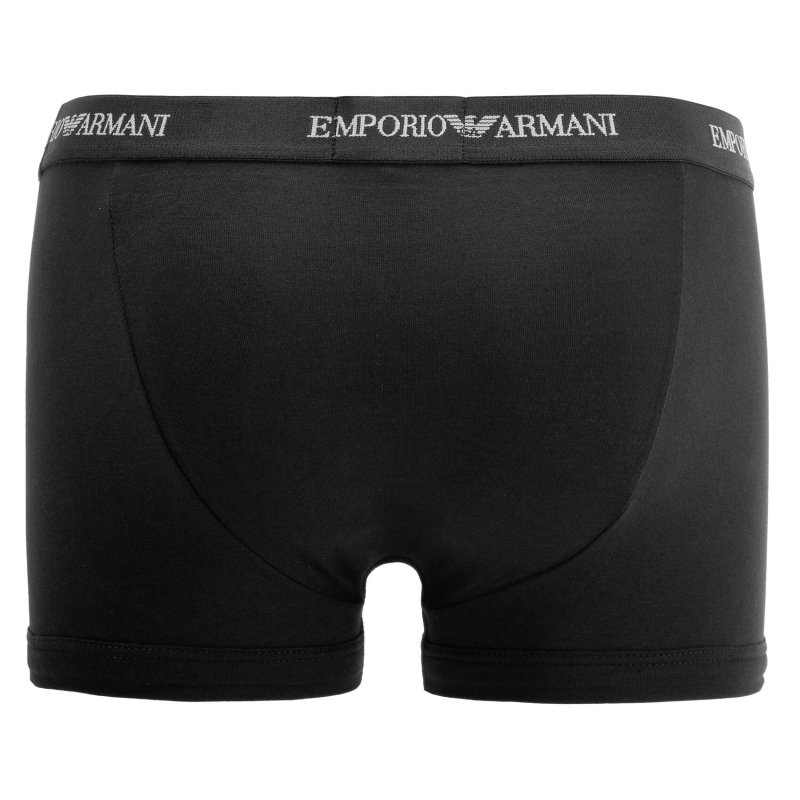 Lot de 3 Boxers homme Coton Noir/Blanc Uni - Emporio Armani