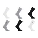 Lot de 6 Paires de Chaussettes homme Tennis Sportif Blanc/Noir/Gris Uni - Fila