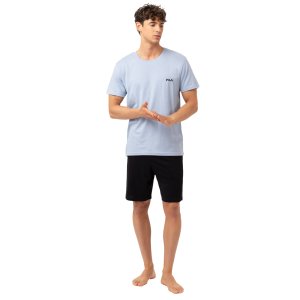 Pyjama Bleu homme coupe Regular Col rond Uni - Fila