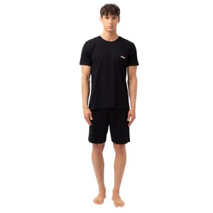 Pyjama Noir homme coupe Regular Col rond Uni - Fila