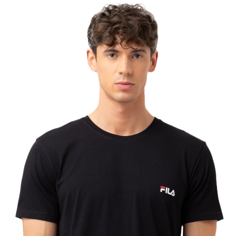 Pyjama Noir homme coupe Regular Col rond Uni - Fila