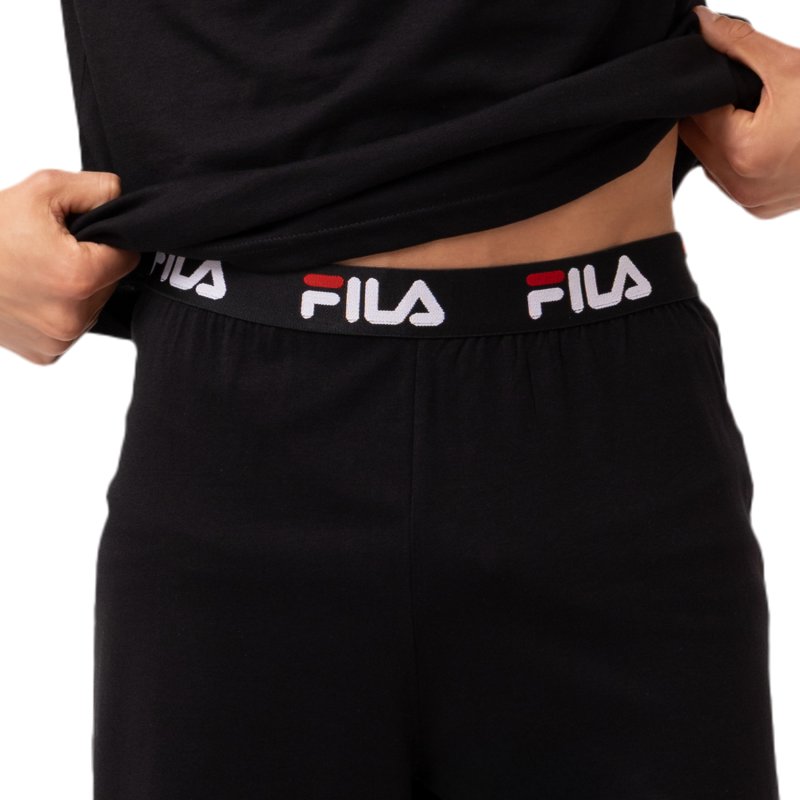 Pyjama Noir homme coupe Regular Col rond Uni - Fila