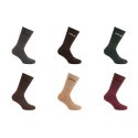 Lot de 6 Paires de Chaussettes homme Tennis Sportif Gris/Marron/Bordeau/Vert/Beige Uni - Fila